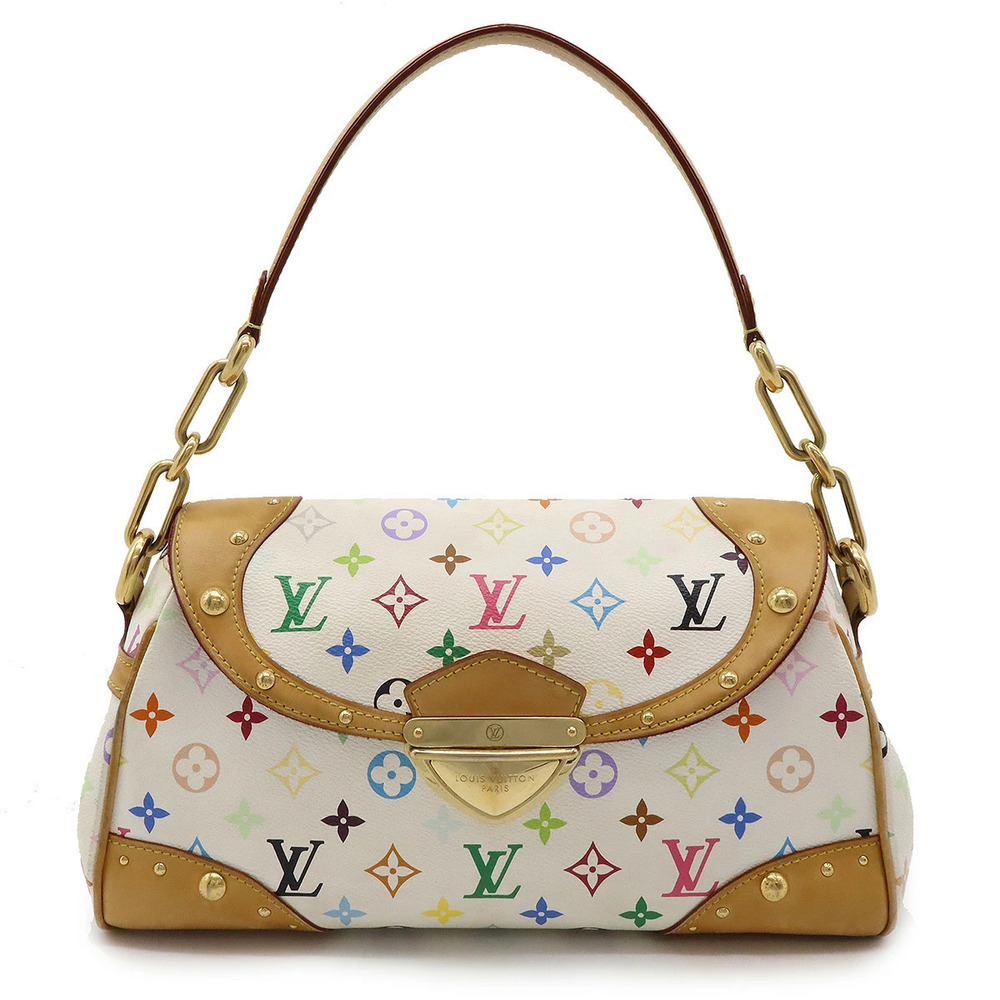 LOUIS VUITTON Monogram Multicolor Beverly Shoulder Bag Hobo Blanc White